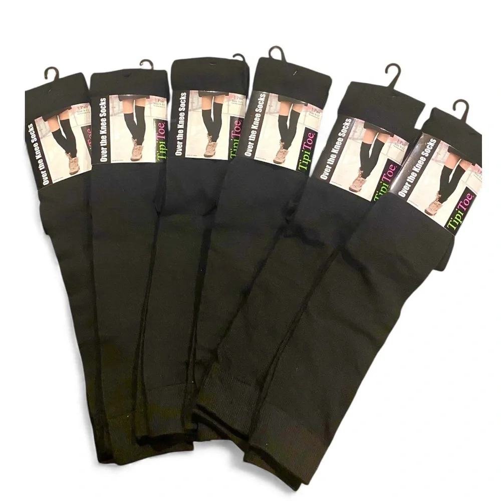 💕Women’s Over the Knee Socks 6 PAIR - Picture 11 of 12